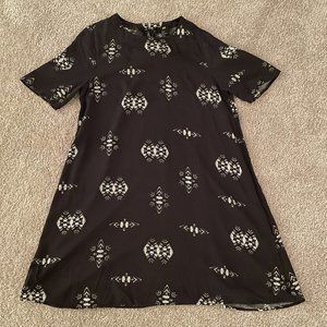 H&M Black and White A-line Shift Dress